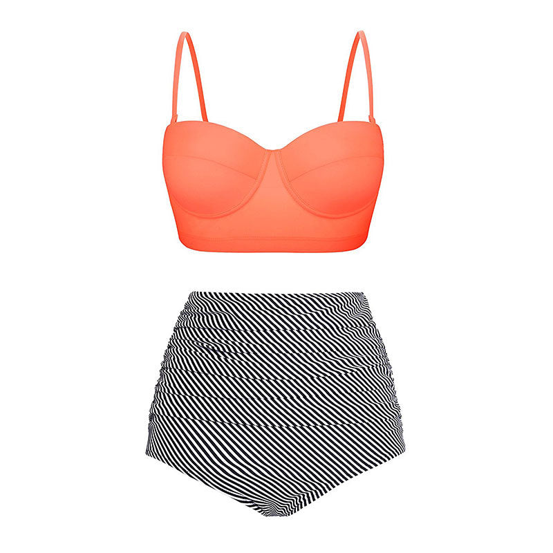 2022/2023 High Waist Bikinis Women Swimsuit Plus Size Swimwear Bathing Suits Retro Floral Push Up Bikini Set Beach Wear Biquini