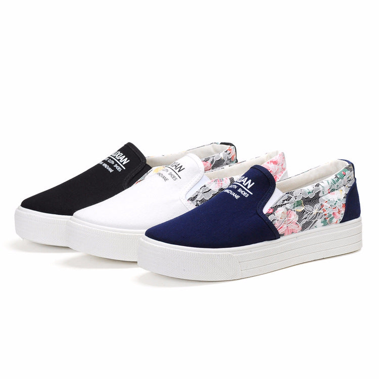 Canvas Women Spring New White Shoes Women Platform Shoes