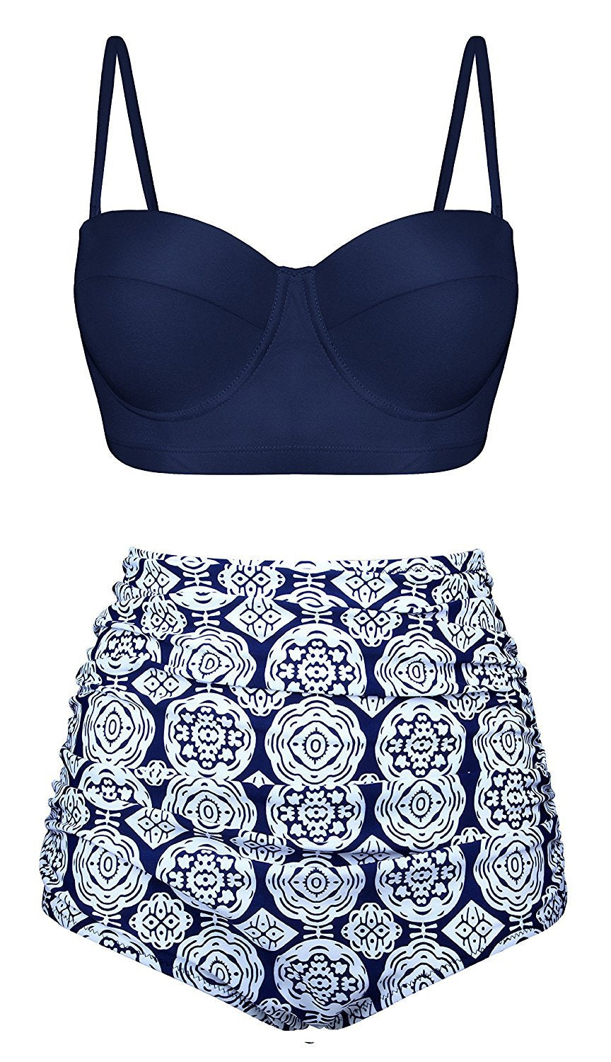 2022/2023 High Waist Bikinis Women Swimsuit Plus Size Swimwear Bathing Suits Retro Floral Push Up Bikini Set Beach Wear Biquini