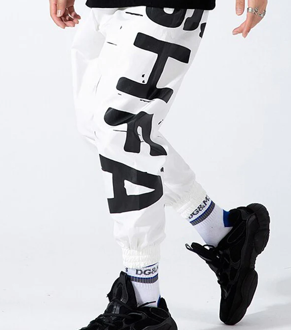 Casual Pants Men's Thin Printed Cropped Pants Harem Pants Sports Jogger Pants