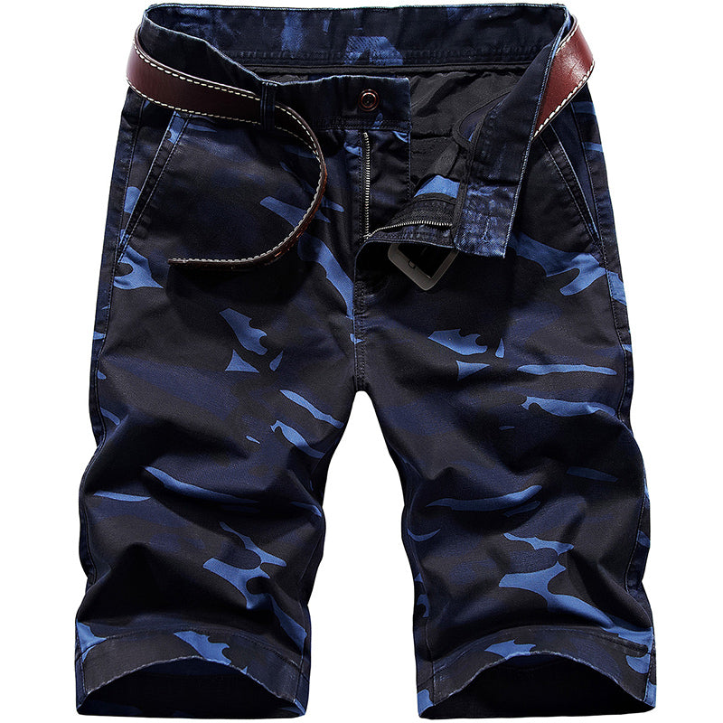 Summer Camouflage Shorts Men's Cotton Loose Straight Short Pants plus Size Pants Youth Outdoor Leisure Shorts