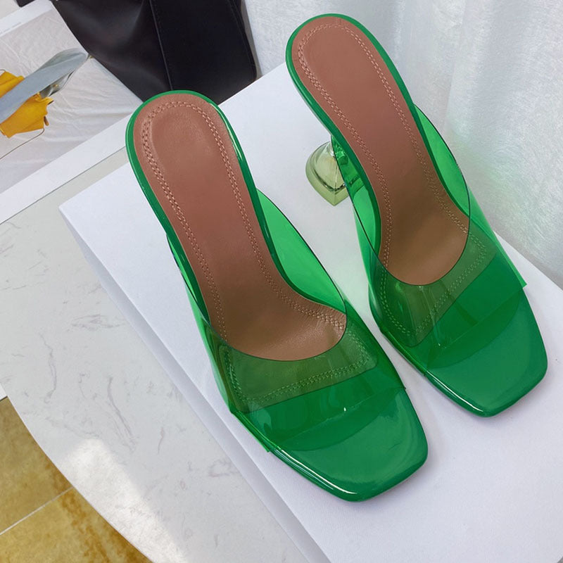 Stiletto Crystal High Heels Women Toe Sandals