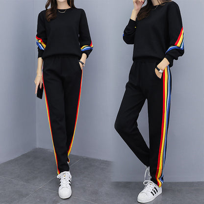 Long Sleeve Ice Silk Knitted Sportswear, Two Piece Sportswear