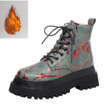 Printed high-top shoes women