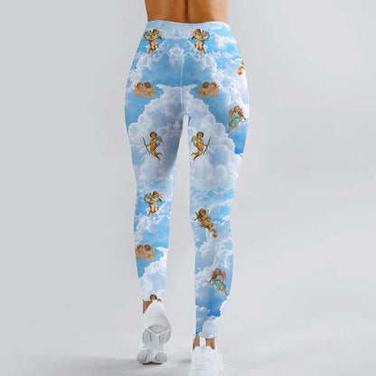 Printed Cupid Leggings Outer Wear Leggings