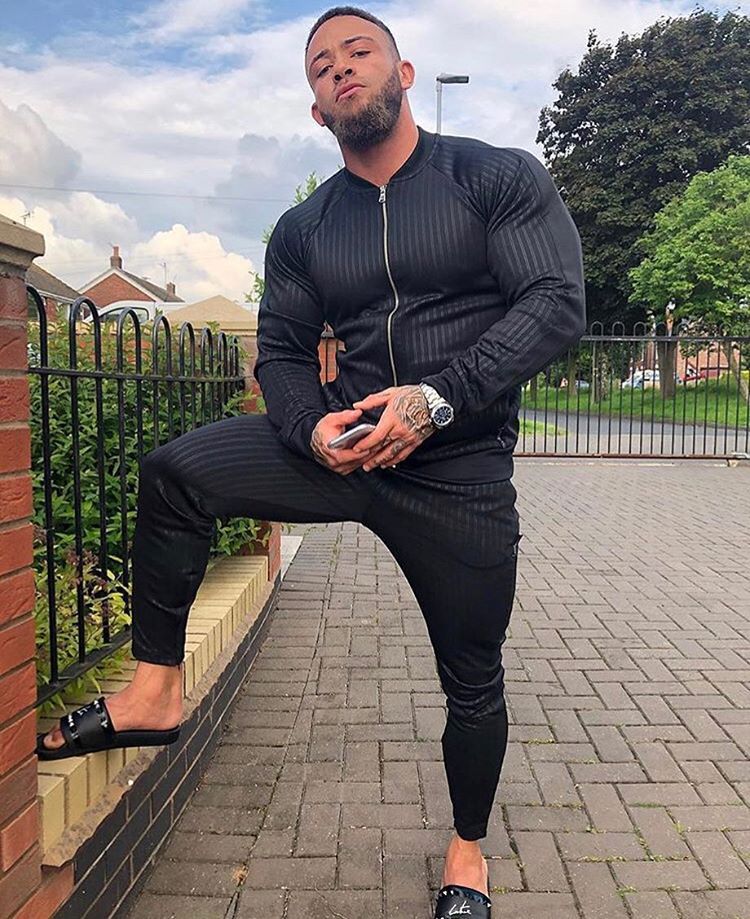 Men Sportswear Tracksuit Zip Up Jacket Sweatshirt Pant