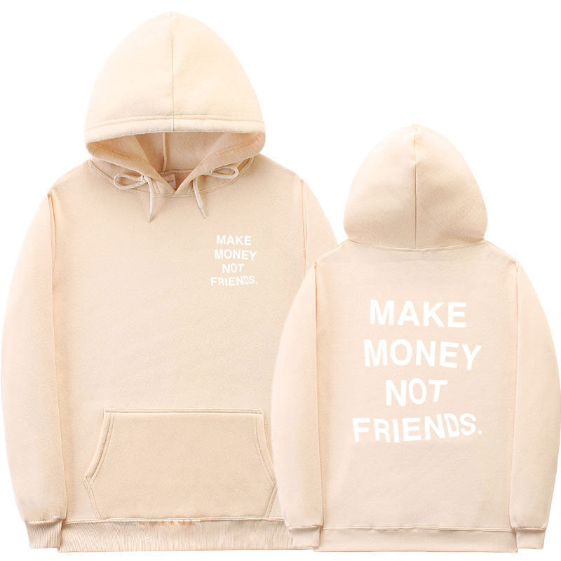 Letter printed Hoodie men's and women's fleece hoodies