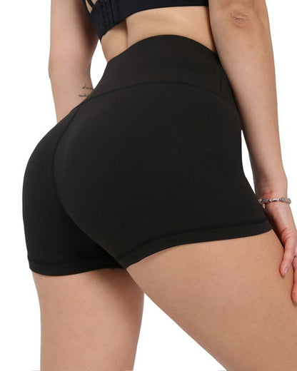 Workout Shorts For Women Seamless Biker Short Pants Black