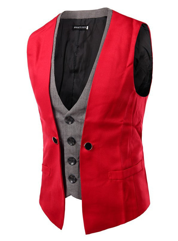 Men business suit vest waistcoat