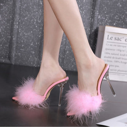 High Heels Pointed Toe Stiletto Comfortable Sandals And Slippers