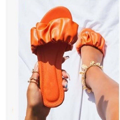 Round Toe Flat Sandals And Slippers Women Sandals