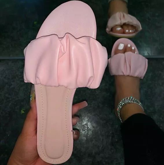 Round Toe Flat Sandals And Slippers Women Sandals