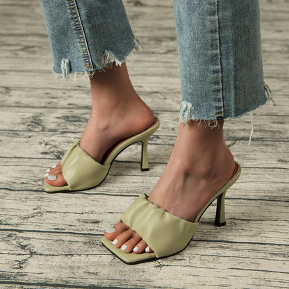 Stiletto Heels And Sandals Fashion Color Outside Wearing Slippers For Women