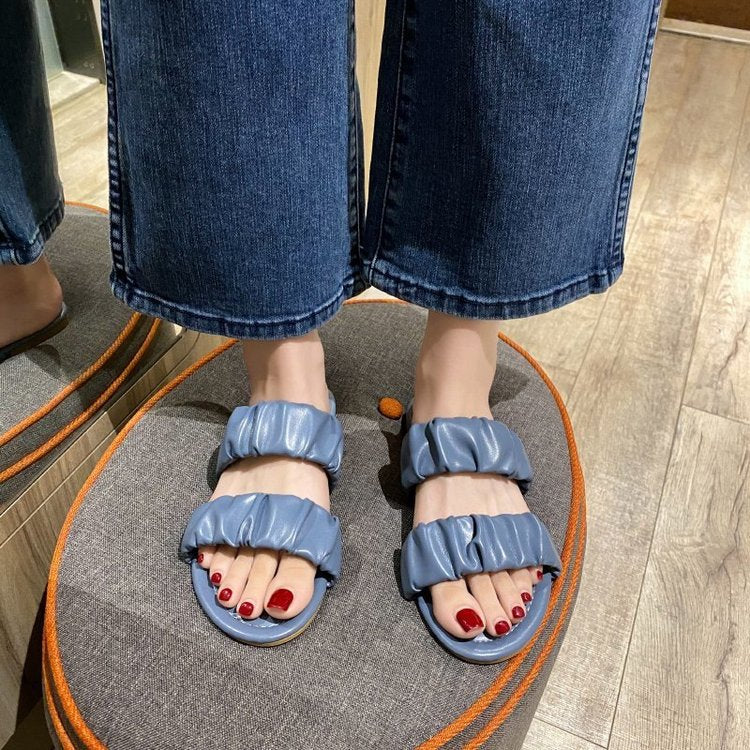 One Word Flat Heel Slippers Women New Style Sandals And Slippers Women