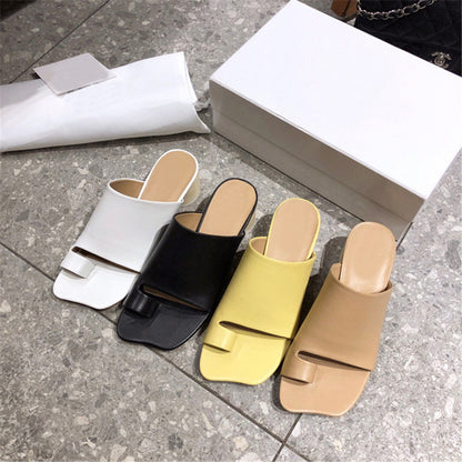 European And American Split Toe Sandals And Slippers With High Heels