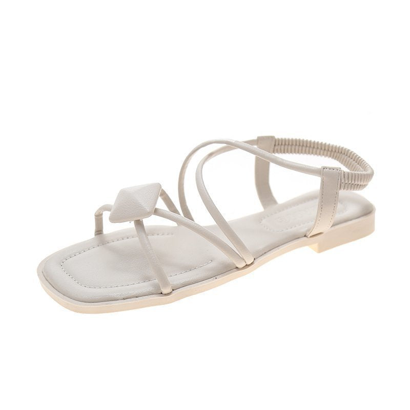 Flat Shoes Cross Straps Student Roman Beach Shoes Women