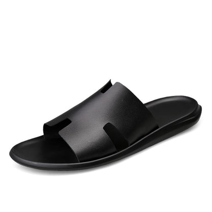 First Layer Leather Standard Size Flip-flop Slippers Men Slippers