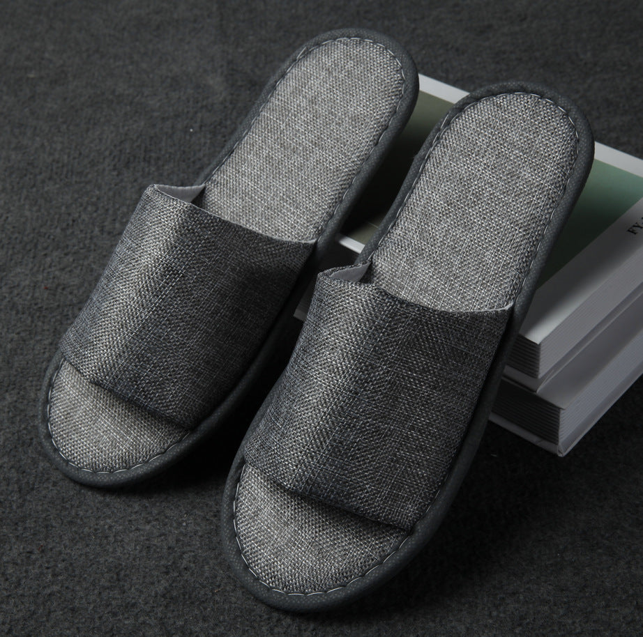 Hemp Simple Slippers Men Women Hotel Travel Spa Portable Folding House Disposable Home Guest Indoor Slippers Big Size