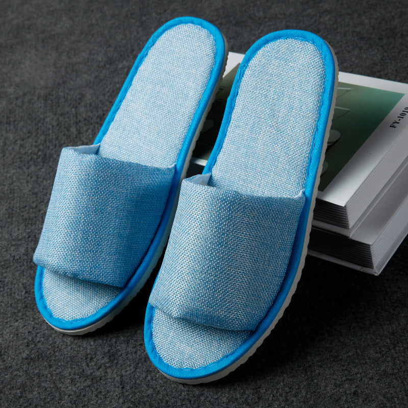 Hemp Simple Slippers Men Women Hotel Travel Spa Portable Folding House Disposable Home Guest Indoor Slippers Big Size