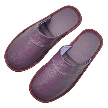 Cowhide Slippers Baotou Home Men And Women Elderly