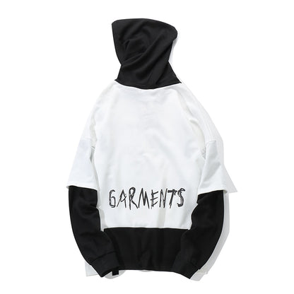 Autumn Men Graffiti Oversize Hoodies Hip-hop Round Neck Cotton Hoodie