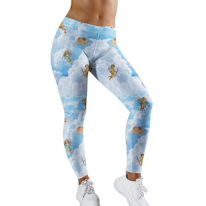 Printed Cupid Leggings Outer Wear Leggings