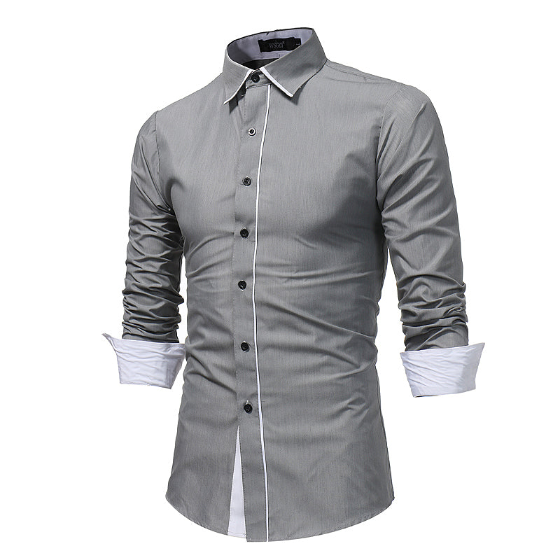 Men Long-Sleeves Business Shirt