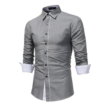 Men Long-Sleeves Business Shirt