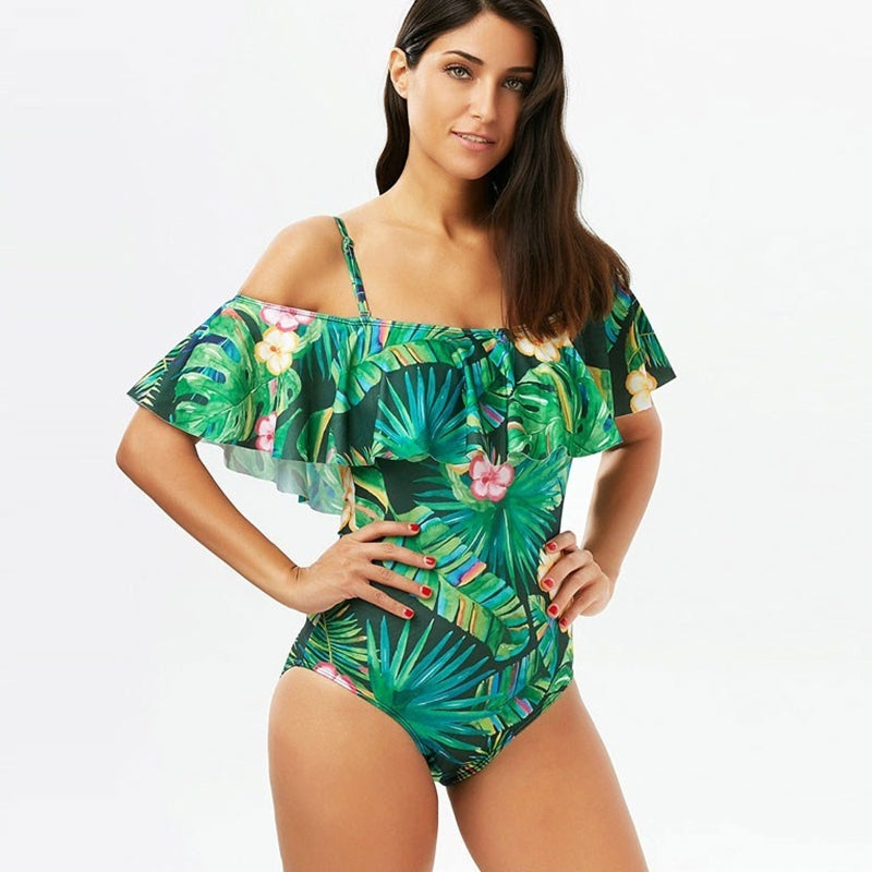 One Piece Floral Bathing Suit