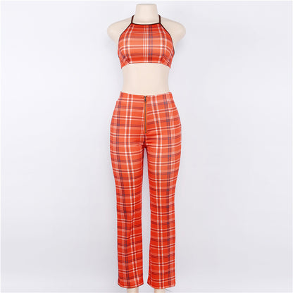 Checked sportswear suit