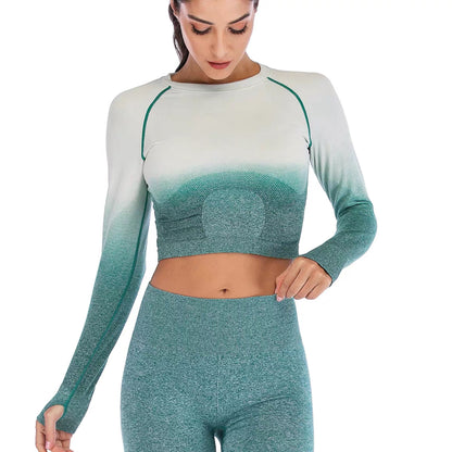 Gradient sportswear women's navel