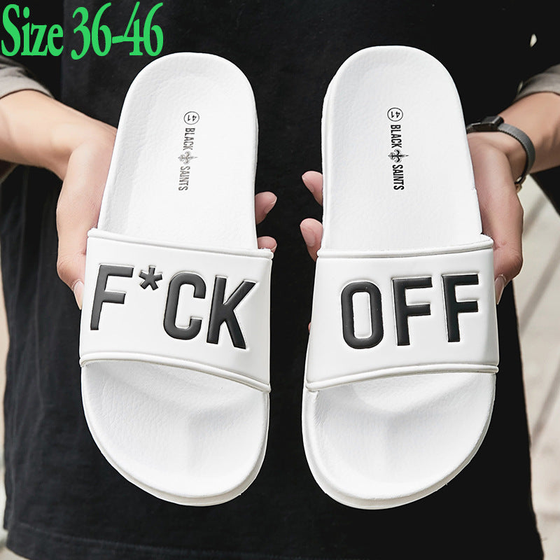 Large size men personalized slippers