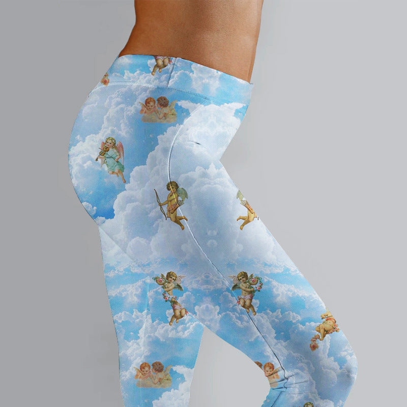 Printed Cupid Leggings Outer Wear Leggings