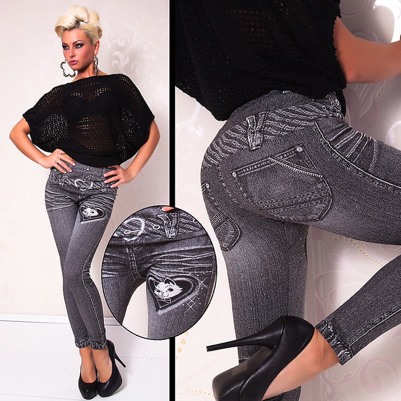 Work Out Leggings Gray Fashion Style Demin Legging Woman Leggings Trendy Super Deal Jeans Type Legging Jeans