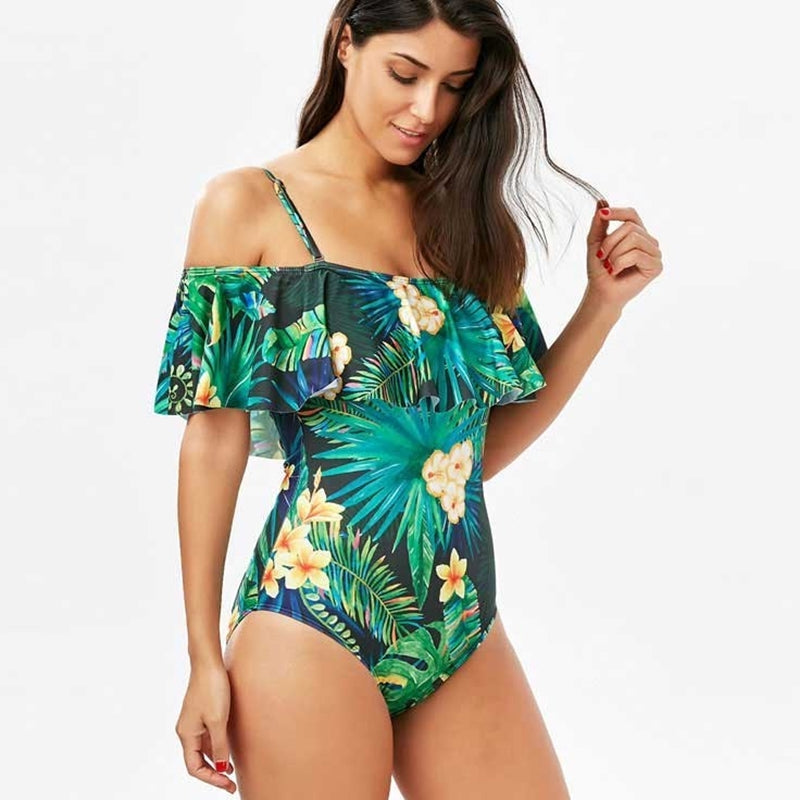 One Piece Floral Bathing Suit