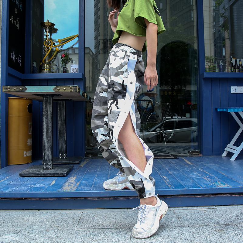 CAMO JOGGER BUTTON UP PANTS