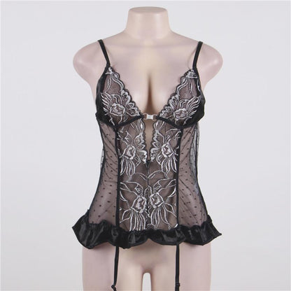 Hot For Women Transparent Crocheted Lenceria Lingerie