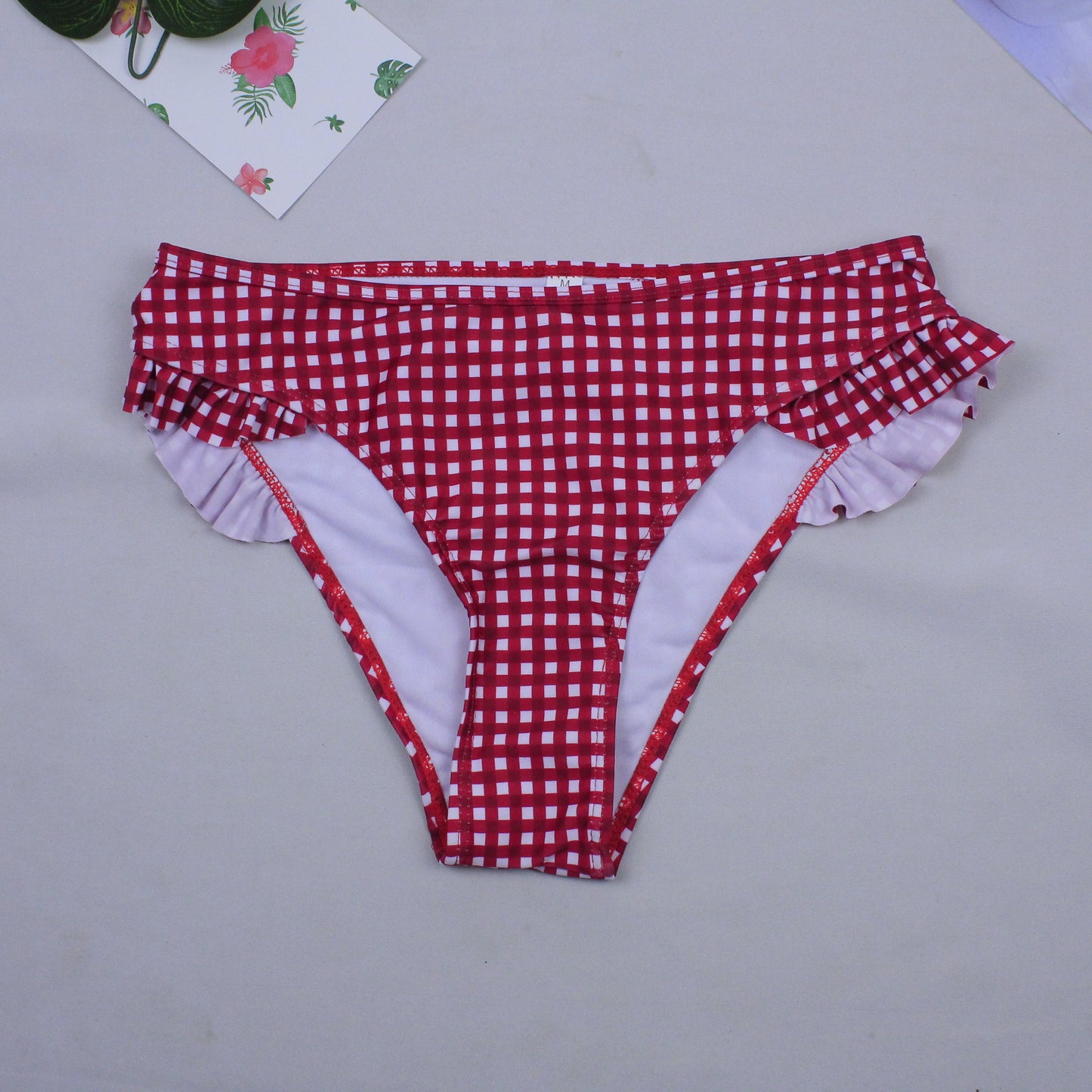 Sexy Plaid Bikini 2021 Red Green Plaid Bathing Suits