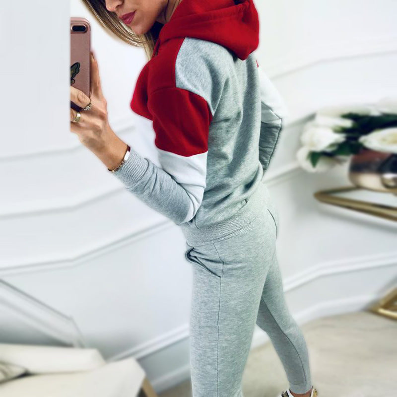 Women's Sportswear Women's Sportswear Fashion Autumn Hooded Casual Suit Tracksuit Women