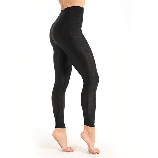 Women's Workout Leggings Casual Shiny Glossy Legging Female