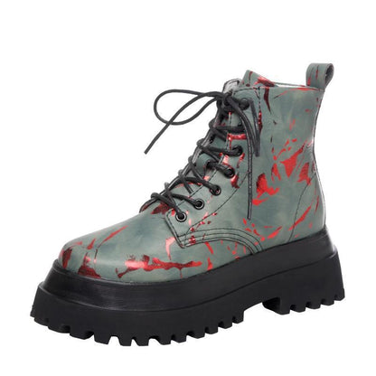 Printed high-top shoes women