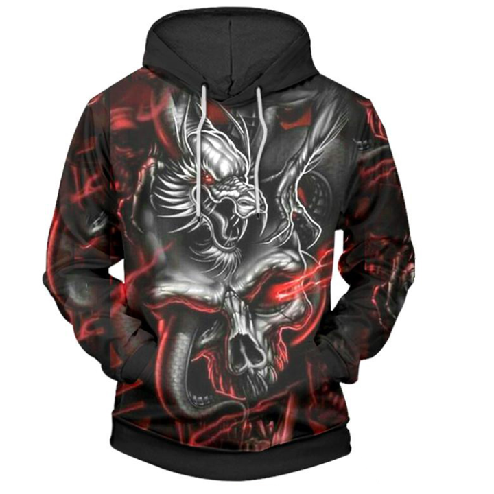 Printed Hoodies, Custom design, Skull Printed Hoodies