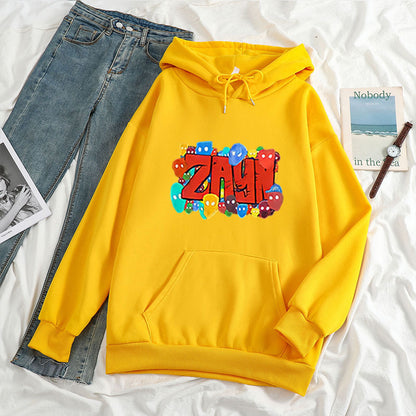 Color Art ZAYN Printed Letter Hoodie Hoodies For Men And Women