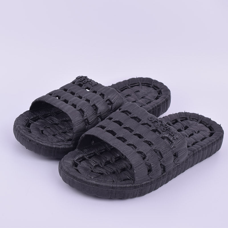 Bathroom slippers summer leakproof indoor anti skid men couple thick soft bottom plastic PVC cool slippers