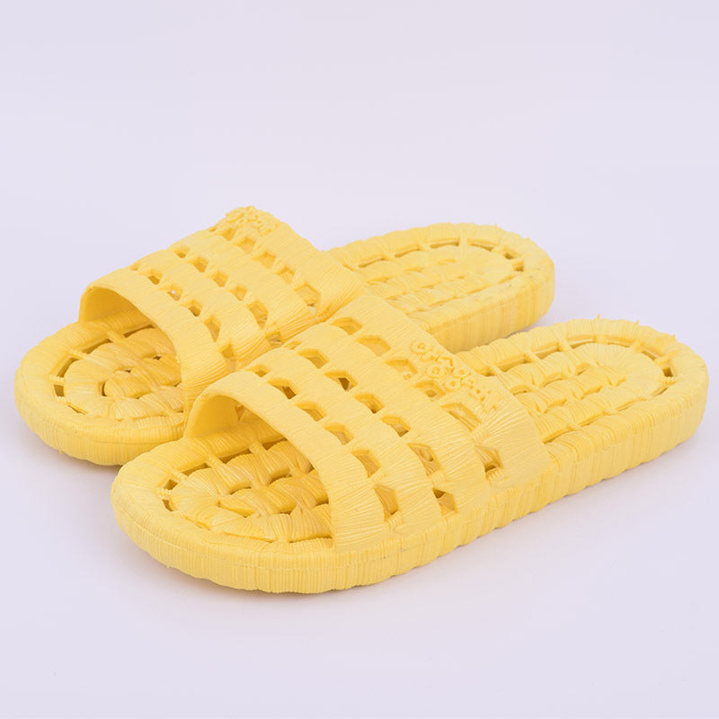 Bathroom slippers summer leakproof indoor anti skid men couple thick soft bottom plastic PVC cool slippers