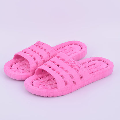 Bathroom slippers summer leakproof indoor anti skid men couple thick soft bottom plastic PVC cool slippers