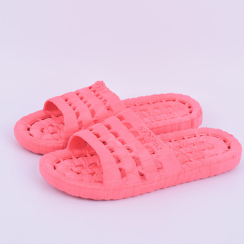 Bathroom slippers summer leakproof indoor anti skid men couple thick soft bottom plastic PVC cool slippers