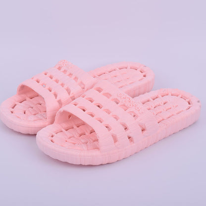 Bathroom slippers summer leakproof indoor anti skid men couple thick soft bottom plastic PVC cool slippers