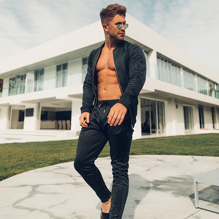 Men Sportswear Tracksuit Zip Up Jacket Sweatshirt Pant