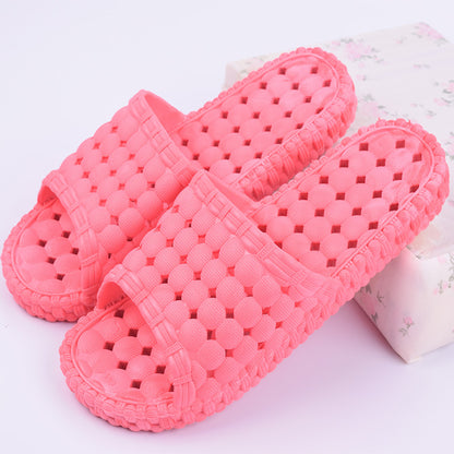 Bathroom slippers summer leakproof indoor anti skid men couple thick soft bottom plastic PVC cool slippers